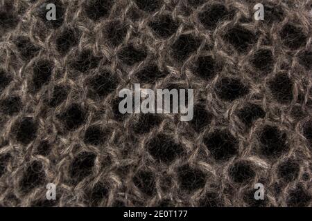 Knitted texture, close-up, wool fluff Stock Photo
