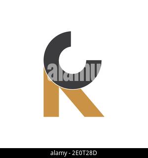 Creative abstract letter ck logo design. Linked letter kc logo design. Stock Vector
