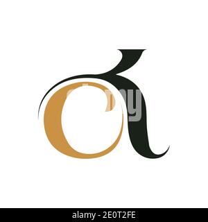 Creative abstract letter ck logo design. Linked letter kc logo design. Stock Vector