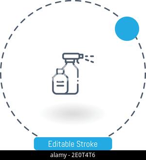 numb spray vector icon editable stroke outline icons for web and mobile Stock Vector