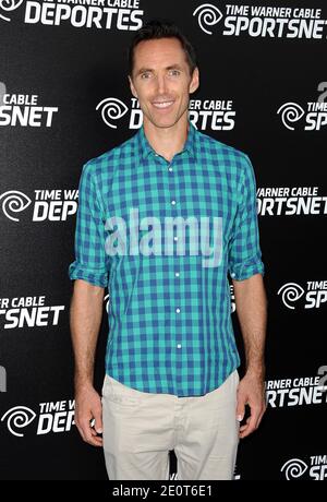 Steve Nash attends the launch of Time Warner Cable Sportsnet and Time Warner Cable Deportes Networks at Time Warner Cable Sports Studios in Los Angeles, CA, USA on October 1, 2012. Photo by Lionel Hahn/ABACAPRESS.COM Stock Photo