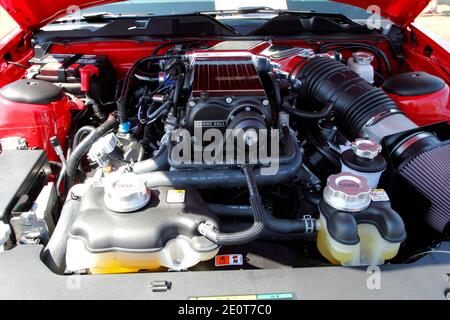 Shelby GT500 super snake engine Stock Photo