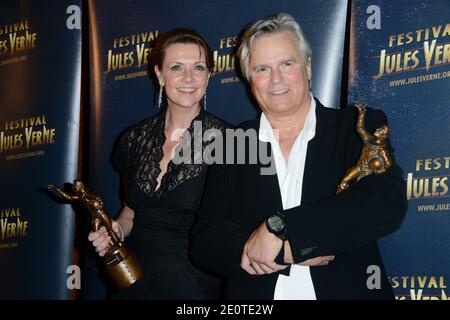 Amanda Tapping and Richard Dean Anderson received a special tribute for their career during the opening ceremony of 'Jules Verne Festival' held at Grand Rex theater in Paris, France on October 10, 2012. Photo by Nicolas Briquet/ABACAPRESS.COM Stock Photo