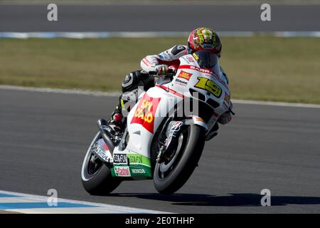 Spain's MotoGP rider Alvaro Bautista from Honda Gresini during the MotoGP Japan Grand Prix in Motegi, Japan on October 14, 2012. Photo by Malkon/ABACAPRESS.COM Stock Photo