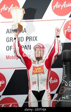 Spain's MotoGP rider Alvaro Bautista from Honda Gresini during the MotoGP Japan Grand Prix in Motegi, Japan on October 14, 2012. Photo by Malkon/ABACAPRESS.COM Stock Photo