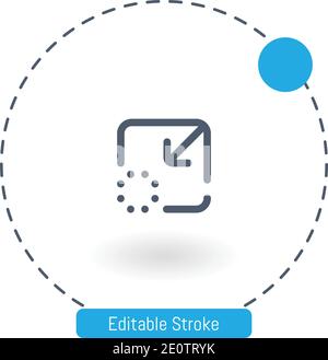 reduce vector icon editable stroke outline icons for web and mobile Stock Vector