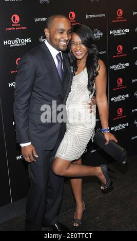 Nick Gordon and Bobbi Kristina Brown attending 'The Houstons On Our Own' premiere party at the Tribeca Grand Hotel in New York City, NY, USA on October 22, 2012. Photo by Brad Barket/ABACAPRESS.COM Stock Photo