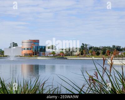 Cade Museum for Creativity and Invention at Depot Park on the southern edge of downtown Gainesville, Alachua County, Florida, USA. Stock Photo