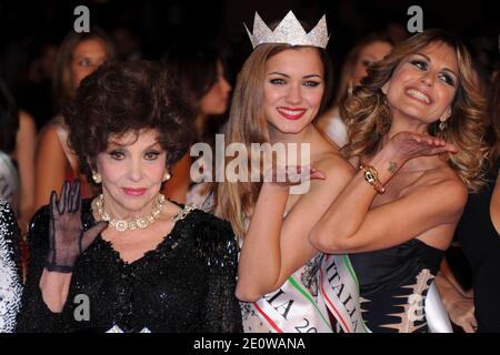 Italian actress Gina Lollobrigida and Giusy Buscemi Miss Italia