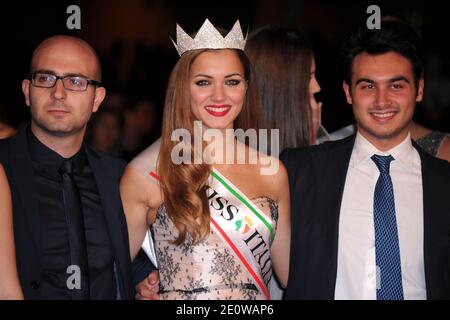 Giusy Buscemi (Miss Italia 2012) and guests attending the Miss Italia Red Carpet as part of the 7th Rome Film Festival at Auditorium Parco Della Musica in Rome, Italy on November 16, 2012. Photo by Aurore Marechal/ABACAPRESS.COM Stock Photo