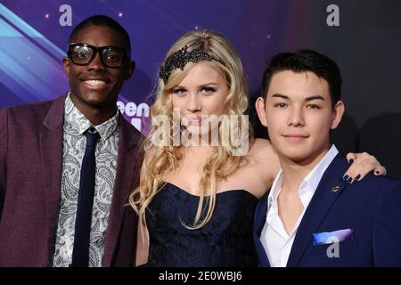 Carlos Knight, Gracie Dzienny and Ryan Potter arrive at Nickelodeon's 2012 TeenNick HALO Awards held at Hollywood Palladium in Los Angeles, Ca, USA November 17, 2012. Photo by Lionel Hahn/ABACAPRESS.COM Stock Photo