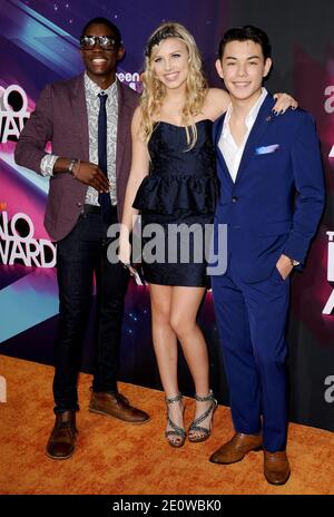 Carlos Knight, Gracie Dzienny and Ryan Potter arrive at Nickelodeon's 2012 TeenNick HALO Awards held at Hollywood Palladium in Los Angeles, Ca, USA November 17, 2012. Photo by Lionel Hahn/ABACAPRESS.COM Stock Photo