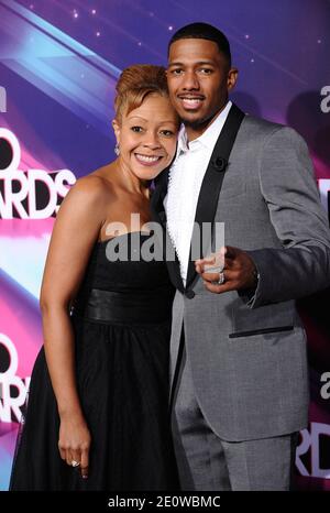 Nick Cannon and Beth Gardner arrive at Nickelodeon's 2012 TeenNick HALO Awards held at Hollywood Palladium in Los Angeles, Ca, USA November 17, 2012. Photo by Lionel Hahn/ABACAPRESS.COM Stock Photo