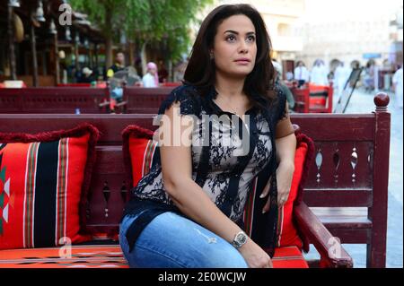 Tunisian actress Hend Sabri poses as she attends the 4th Doha TriBeCa Film Festival in old Souk Waqif in Doha, Qatar on November 18, 2012. Photo by Ammar Abd Rabbo/ABACAPRESS.COM Stock Photo