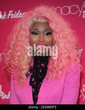Multi-Platinum singer, songwriter, rapper and American Idol judge, Nicki Minaj comes home to her fans in Queens, to celebrate the holiday season and the success of her new fragrance 'Pink Friday', at Macy's Queens Center in New York City, NY, USA on November 20, 2012. Photo by Brad Barket/ABACAPRESS.COM Stock Photo