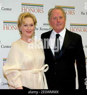 Meryl Streep and Don Gummer arrive for the formal Artist's Dinner honoring the recipients of the 2012 Kennedy Center Honors hosted by United States Secretary of State Hillary Rodham Clinton at the U.S. Department of State in Washington, DC, USA, on December 01, 2012. The 2012 honorees are Buddy Guy, actor Dustin Hoffman, late-night host David Letterman, dancer Natalia Makarova, and the British rock band Led Zeppelin. Photo by Ron Sachs/ABACAPRESS.COM Stock Photo