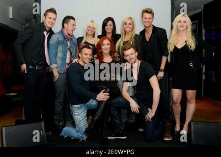 Charles, Arthur, Tressia, Laura, Hillary, Vincent, Harmonie, Ryan, Gaelle and Alexandre attending a press conference for 'Les Ch'tis a Las Vegas' TV reality show held at Elysee Lounge in Paris, France on December 13, 2012. Photo by Nicolas Briquet/ABACAPRESS.COM Stock Photo