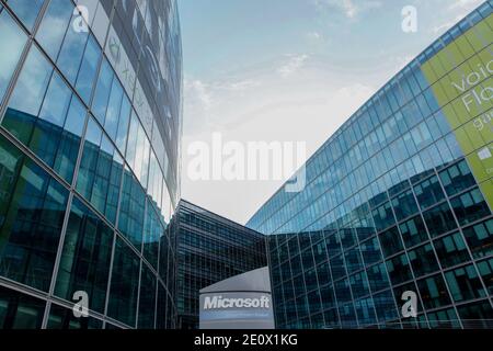 General view of the Microsoft France headquarters in Paris, France on December 15, 2012. Photo by Audrey Poree/ABACAPRESS.COM Stock Photo