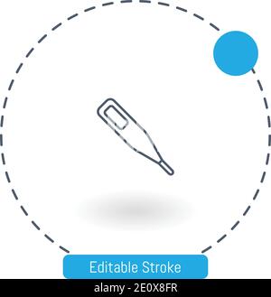 glucometer vector icon editable stroke outline icons for web and mobile Stock Vector