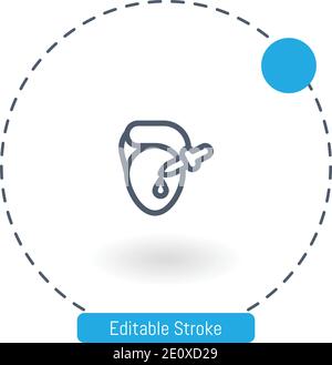 serum vector icon editable stroke outline icons for web and mobile Stock Vector
