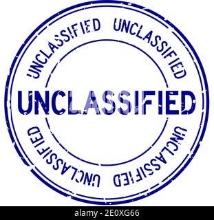 Grunge blue confidential word round rubber seal stamp on white ...