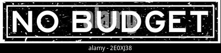 Grunge black budget word rubber seal stamp on white background Stock ...