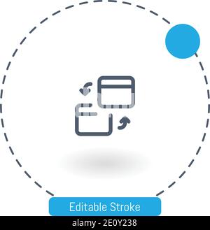 switch vector icon editable stroke outline icons for web and mobile Stock Vector