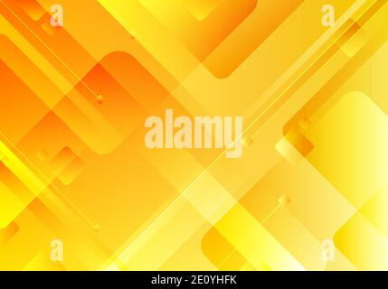 Abstract technology concept yellow geometric square overlapping corporate design background. Vector illustration Stock Vector