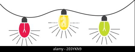 Christmas bulb icon flat design template Stock Vector