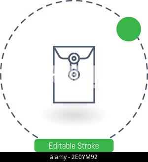 letters vector icon editable stroke outline icons for web and mobile Stock Vector
