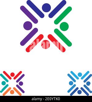 Community, network and social logo design template vector Stock Vector ...