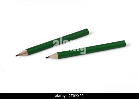 Graphite pencils close up isolated on white background Stock Photo
