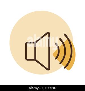Max volume high vector flat icon. Graph symbol for music and sound web site and apps design, logo, app, UI Stock Vector
