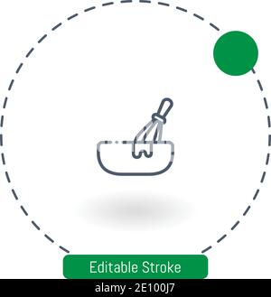 mixing vector icon editable stroke outline icons for web and mobile Stock Vector