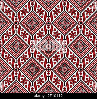 Ajrakh Pattern, Vector Illustration Stock Vector