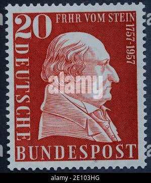 Heinrich Friedrich Karl Reichsfreiherr vom und zum Stein, 1757 ? 1831, commonly known as Baron vom Stein, was a Prussian statesman who introduced the Stock Photo