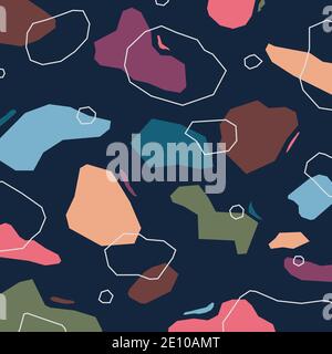 Abstract sharp line pattern of free shape element geometric decoration. Decorating on hand drawing shape design artwork cover background. illustration Stock Vector