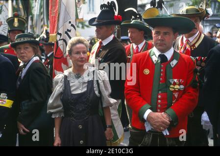 On October 5, 1997 is relocated in Trieste, Italian city but long under the Austro-Hungarian Empire, the monument, removed in 1921, to Princess Elizabeth of Austria 'Sissi', wife of Emperor Franz Joseph. For the occasion gathers a large number of nostalgic and fans of the Empire, with uniforms and vintage clothes. Stock Photo