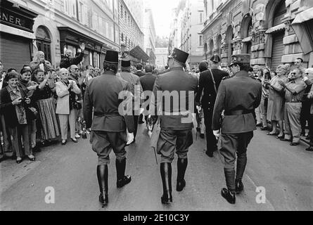 On October 5, 1997 is relocated in Trieste, Italian city but long under the Austro-Hungarian Empire, the monument, removed in 1921, to Princess Elizabeth of Austria 'Sissi', wife of Emperor Franz Joseph. For the occasion gathers a large number of nostalgic and fans of the Empire, with uniforms and vintage clothes. Stock Photo