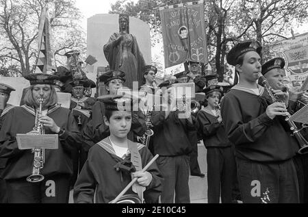 On October 5, 1997 is relocated in Trieste, Italian city but long under the Austro-Hungarian Empire, the monument, removed in 1921, to Princess Elizabeth of Austria 'Sissi', wife of Emperor Franz Joseph. For the occasion gathers a large number of nostalgic and fans of the Empire, with uniforms and vintage clothes. Stock Photo