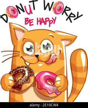 Premium Vector  Happy cat looking up doodle icon image kawaii