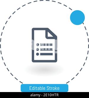 google forms vector icon editable stroke outline icons for web and mobile Stock Vector