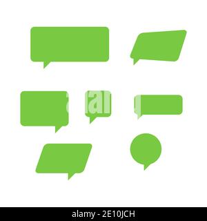 Modern speech set of bubbles isolated on white background . Stock Vector