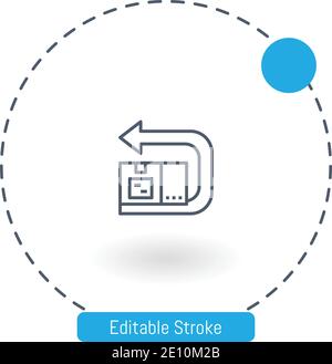 easy vector icon editable stroke outline icons for web and mobile Stock Vector
