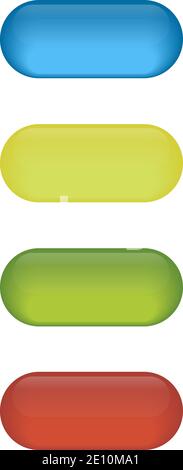 Set of glossy button icons for your design. Stock Vector