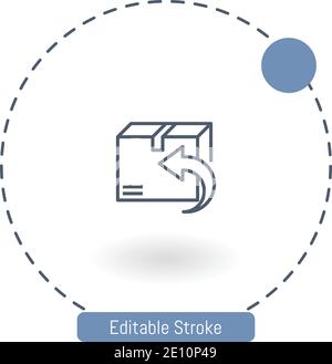 refund vector icon editable stroke outline icons for web and mobile Stock Vector