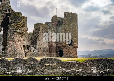 Castell Rhuddlan Castle, North Wales Stock Photo