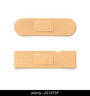 Adhesive medical plaster strip bandage. Medical patch aid strip Stock  Vector