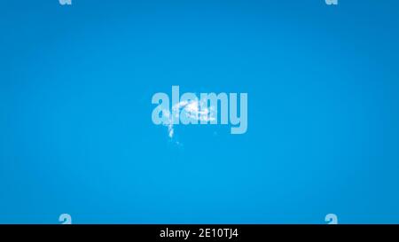 Small single Fluffy Clouds Blue Sky Single White Cloud Blue Stock Photo