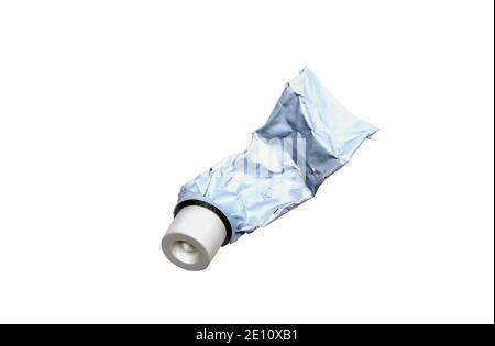 A toothpaste squeezed from a tube on white background Stock Photo - Alamy
